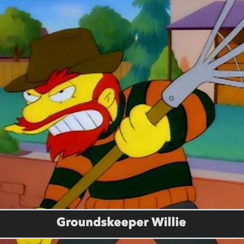 Groundskeeper Willie skolnik postavy simpsonovci